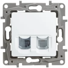 Legrand Etika Бел Розетка тел.+ комп. (RJ11+RJ45) 5 кат. UTP 672252