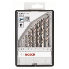 Набор сверл по металлу BOSCH HSS-G 10 шт Robust Line D1-10