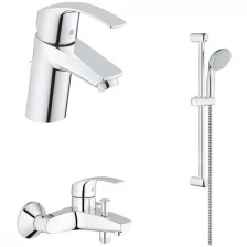 Комплект смесителей с душем Grohe Eurosmart 124446 хром