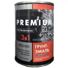 PREMIUM грунт-эмаль 3в1 зеленая глянцевая (1кг) / новоколор Премиум АУ-1156 грунт-эмаль 3 в 1 алкидно-уретановая зеленая глянцевая (1кг)