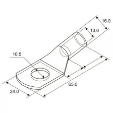 Rexant Наконечник ТМЛ 70–10–13 (70 мм² - Ø 10 мм) ГОСТ 7386-80 (в упак. 2 шт.) REXANT (10 уп.)