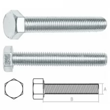 Болт М18х100 мм шестигр., цинк, кл.пр. 5.8, DIN 933 (5 кг) STARFIX (SMV1-25553-5)